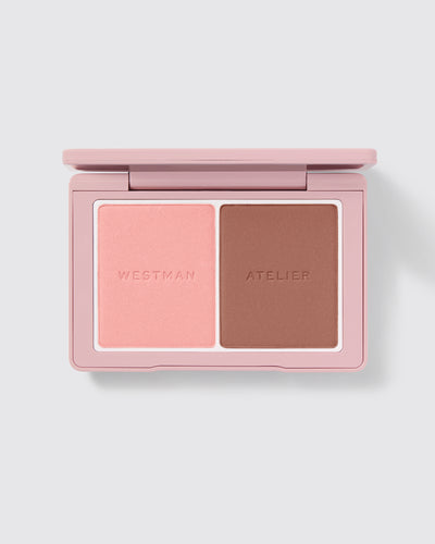Powder Duos palette open showing the Coquette / Mimi shades.
